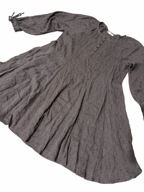 EASEL Boho Peasant Tunic Dress in Brown